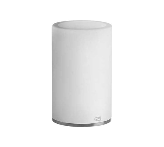 Стакан настольный Gessi 316 Accessories белый композитный материал, держатель, цвет Steel Brushed 54731.239 1