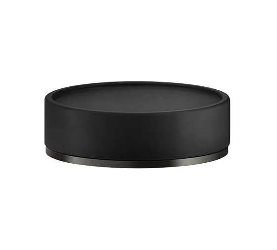 Мыльница настольная Gessi Accessori чёрный композитный материал, кант, цвет Black Metal Brushed PVD 58526.707