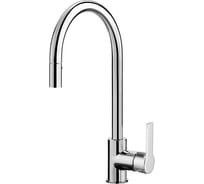 Смеситель для кухни Fima Carlo Frattini Kitchen с выдвижной лейкой, с двумя гибкими шлангами 370 мм, цвет хром, аналог F3538NCR, F3538WCR