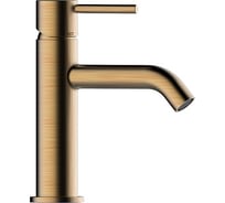 Смеситель для раковины Bossini Teo-M высокий, донный клапан Click-Clack, цвет Antique Brass Z00701.022
