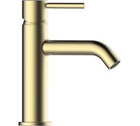 Смеситель для раковины Bossini Teo-M высокий, донный клапан Click-Clack, цвет Satined Gold Z00701.043