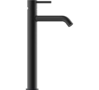 Смеситель для раковины Bossini Teo-T высокий, донный клапан Click-Clack, цвет Matt Black Z00703.073