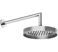 Верхний душ Gessi Anello Ø218 мм, шарнирный, настенный, держатель 343 мм, цвет хром 63448.031