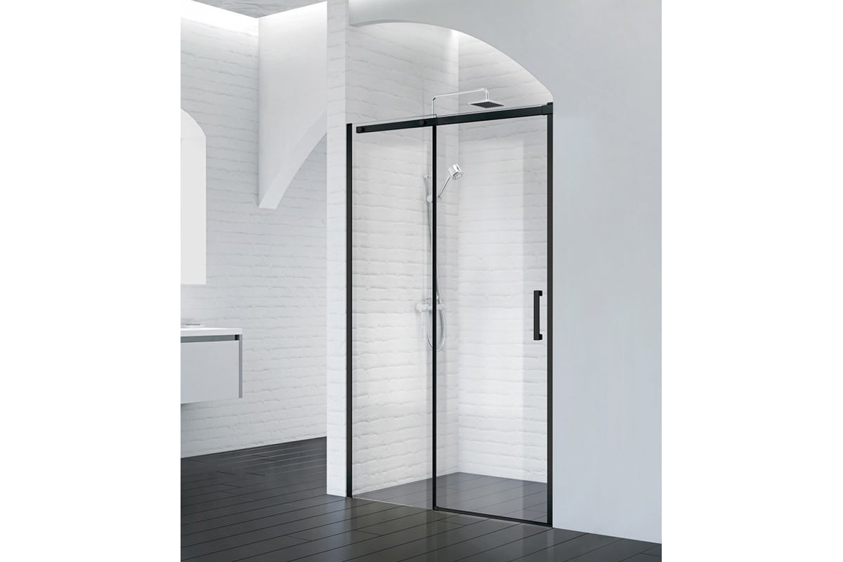 Душевая дверь BelBagno ACQUA-BF-1-150-C-NERO - выгодная цена, отзывы ...