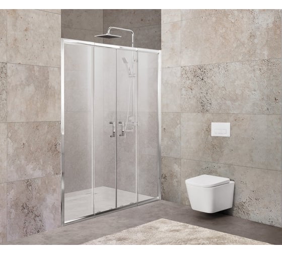 Душевая дверь BelBagno UNIQUE-BF-2-150/180-P-Cr