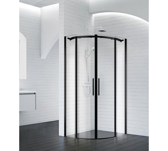 Душевой уголок BelBagno ACQUA-R-2-100-C-NERO