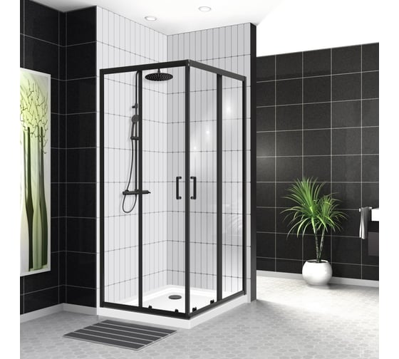 Душевой уголок BelBagno UNO-195-A-2-90-C-NERO