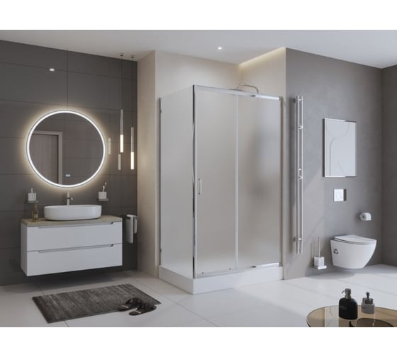 Душевой уголок BelBagno UNO-195-AH-1-100/80-P-Cr