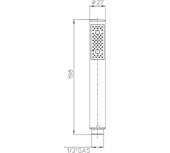 Душевая лейка Bossini Zen 1 позиционная, цвет хром B00250.030