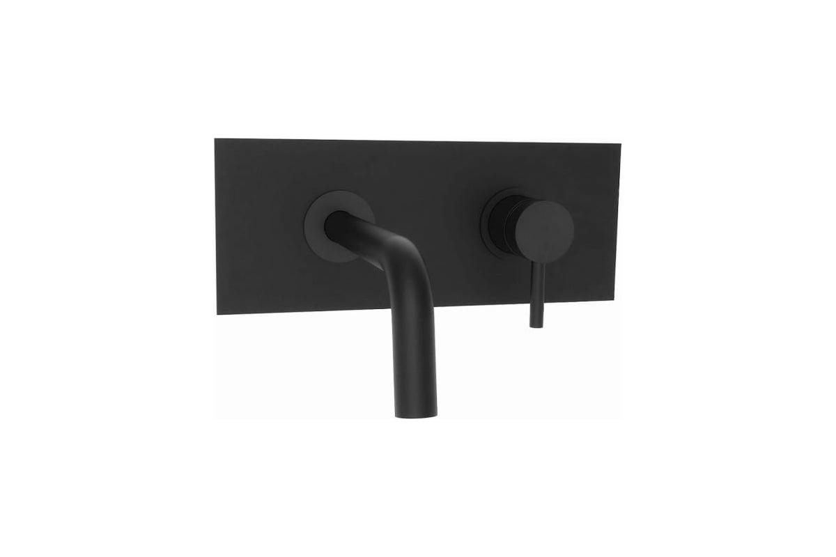 Встраиваемый смеситель для раковины Paffoni Ligh накладка, черн.мат ...