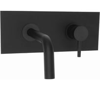 Встраиваемый смеситель для раковины Paffoni Ligh накладка, черн.мат/металл LIG101NO/M 00216480