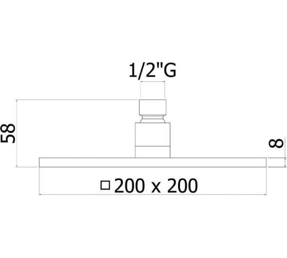 Верхний душ Paffoni SYNCRO 200x200 мм,8 мм, антикальций, хром ZSOF075CR 00229230