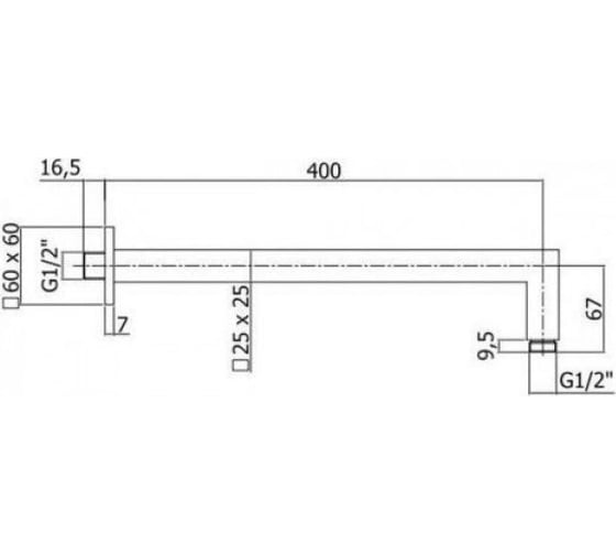 Верхний душ Paffoni SYNCRO 200x200 мм,8 мм, антикальций, хром ZSOF075CR 00229230