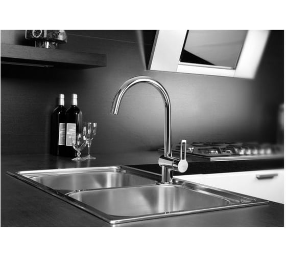 Смеситель для мойки с поворотным изливом Paffoni RINGO хром RIN180CR 00227579