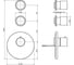 Встроенный термостатический смеситель Fima Carlo Frattini Spillo Steel, установка вертикально и горизонтально, ручки с защитой от обжигания, 2 запорных вен F3083X2INOX 2