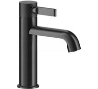 Смеситель для раковины Gessi Inciso без донного клапана, соединительные шланги, цвет Black Metal Brushed PVD 58002.707