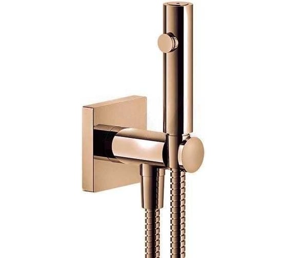 Гигиенический душ Gessi Rilievo лейка, шланг 1250 мм, шланговое подсоединение-держатель лейки, цвет Warm Bronze Brushed PVD 59153.726 1