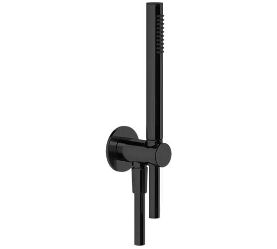 Душевой набор Gessi ручной душ, шланговое подсоединение, держатель, шланг 1500 мм, лейка с защитой от известкового налёта, цвет Black XL 63329.299 1