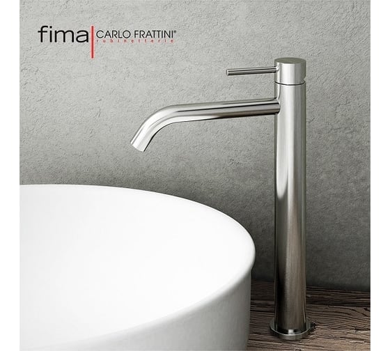 Смеситель для раковины Fima Carlo Frattini Spillo Up, высокий, донный клапан, цвет хром F3031/HXSCR