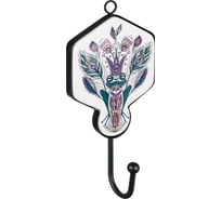 Крючок Moroshka fairytale, 17х3,5х8 см, цвет: бежевый, зеленый, фиолетовый xx008-27