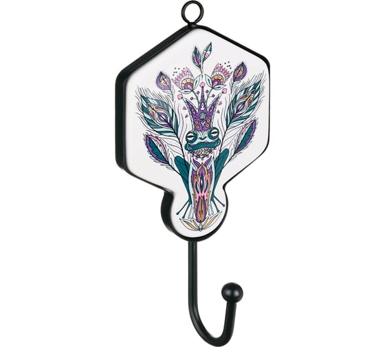 Крючок Moroshka fairytale, 17х3,5х8 см, цвет: бежевый, зеленый, фиолетовый xx008-27 1
