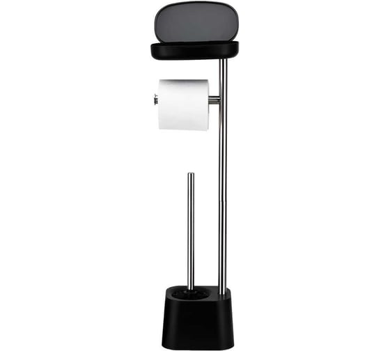 Держатель-стойка с ершиком Homium Double Clean, цвет черный HSPH-021