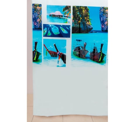 Штора для ванной Delphinium WS-800 лагуна, 180х180 104110