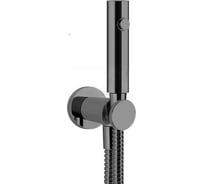 Гигиенический душ Gessi лейка, шланг 1250 мм, шланговое подсоединение-держатель лейки, цвет Black Metal PVD 45123.706