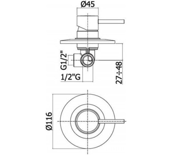 Встраиваемый смеситель для душа Paffoni LIGHT черный матовый LIG011NO 00227593