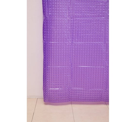 Штора для ванной Delphinium А-023 3D Z000 сиреневая, 180х180 104082