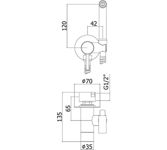 Набор гигиенического душа Paffoni ZDUP110HG 00239670