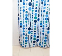 Штора для ванной Delphinium WS-817 SS-122 blue голубая, 180х180 104093