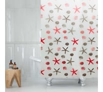 Штора для ванной Delphinium WS-800 LZ-0293 бежевая, 180х180 104109