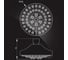 Верхний душ Elghansa ABS пластик, круглый D=120х16 мм, 3 режима, Chrome MS-073-Chrome 2