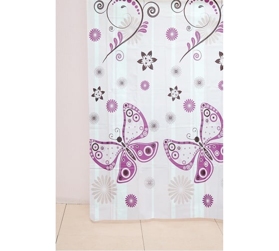 Штора для ванной Delphinium WS-800 бабочки, 180х180 104149