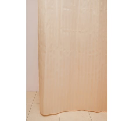 Штора для ванной Delphinium WS-816 Н-6 бежевая, 180х200 104055