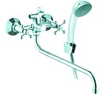 Смеситель для ванны KONNER ELC2610 ELEMENT CROSS с длинным изливом, с аксессуарами 6088168