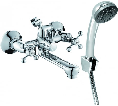 Смеситель для ванны KONNER ELC2510 ELEMENT CROSS с аксессуарами 6088167