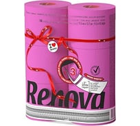 Туалетная бумага Renova 3 слоя, 6 рулонов MAXI Fucsia 5601028025041
