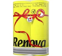 Туалетная бумага Renova 2 слоя, 6 рулонов Yellow, упаковка 5601028020787