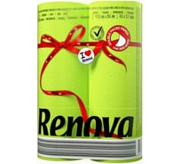 Туалетная бумага Renova 2 слоя, 6 рулонов Green, упаковка 5601028020749