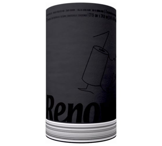 Бумажные полотенца Renova 2 слоя, 1 рулон Black, 120 отрывов 5601028023597