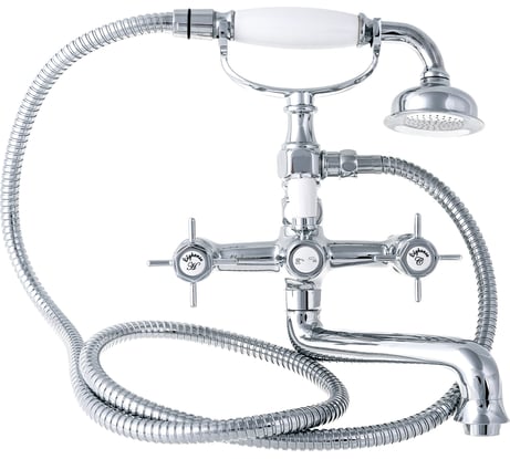 Смеситель для ванны Elghansa PRAKTIC двухвентильный, с металлической лейкой 2322660