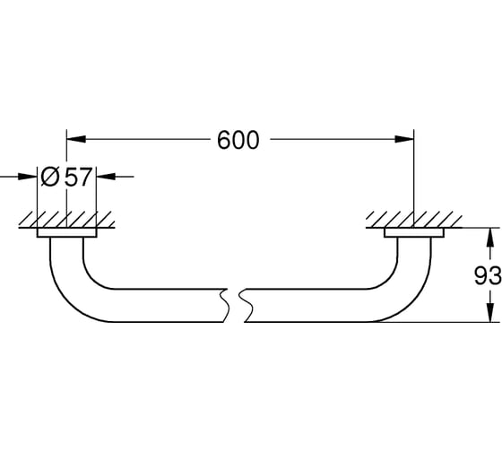 Ручка для ванной Grohe Essentials 610 мм 40794001