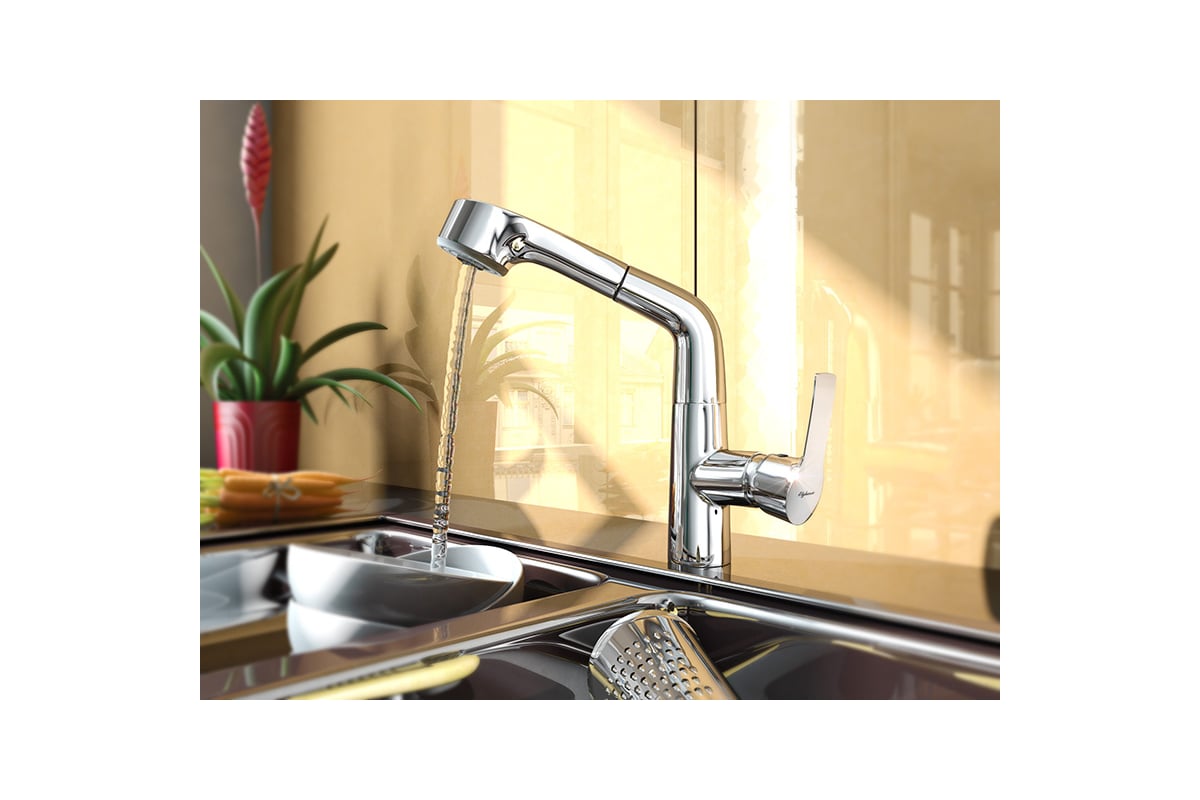 Смеситель для кухни Elghansa с выдвижной лейкой 56A1767 - выгодная цена ...
