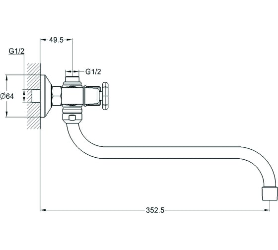 Смеситель для ванной Solone JIK7-A102-A
