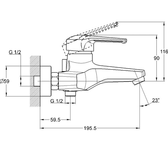 Смеситель для ванной Solone SITB3-A182