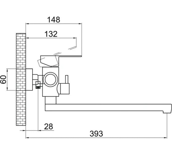 Смеситель для ванной Solone JAT7-A094