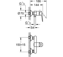 Однорычажный смеситель для раковины grohe bauedge longlife 35 мм размер s 23757000