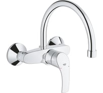 Однорычажный смеситель для мойки Grohe Eurosmart настенный монтаж, с высоким изливом 32482002